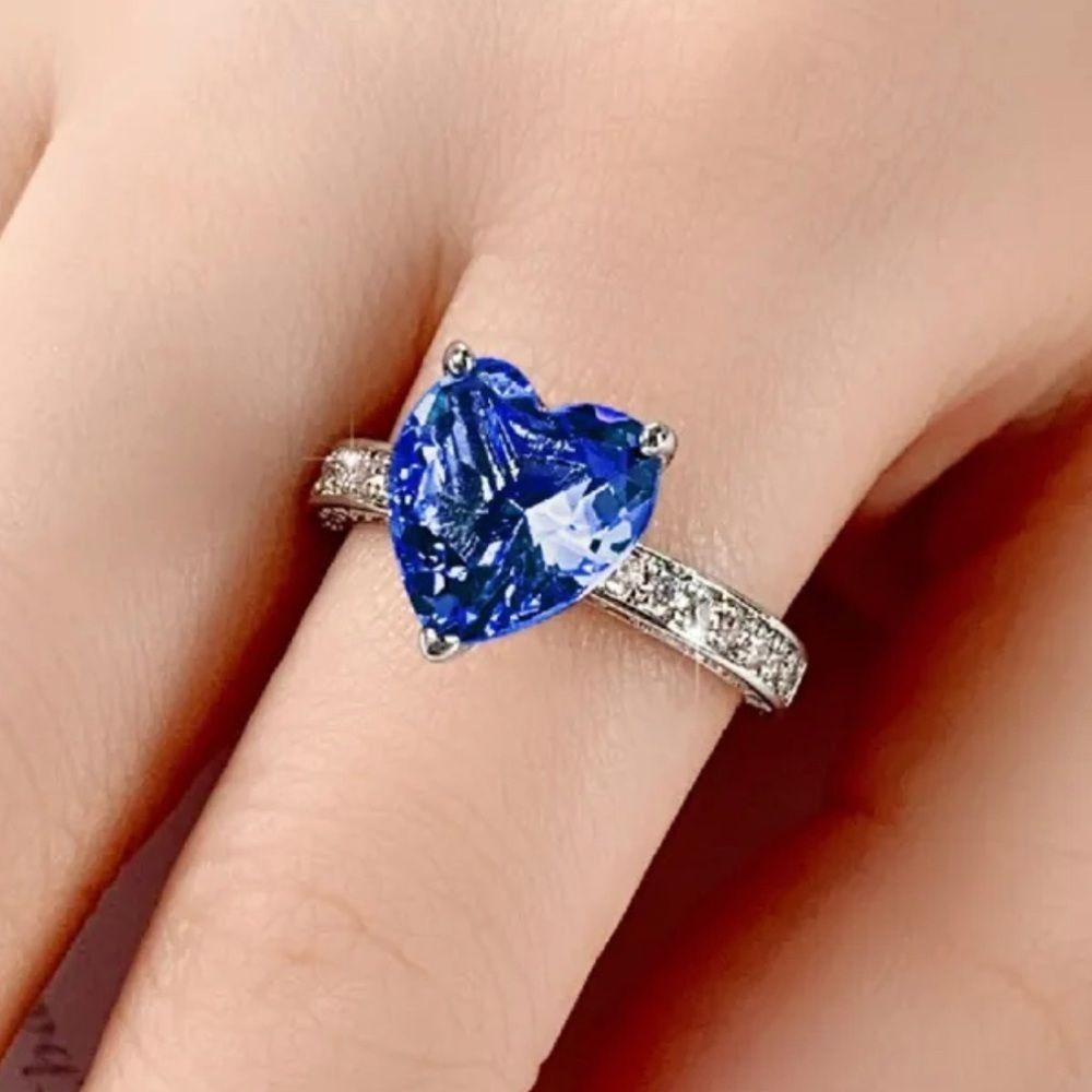 Blue Heart Ring - image 1